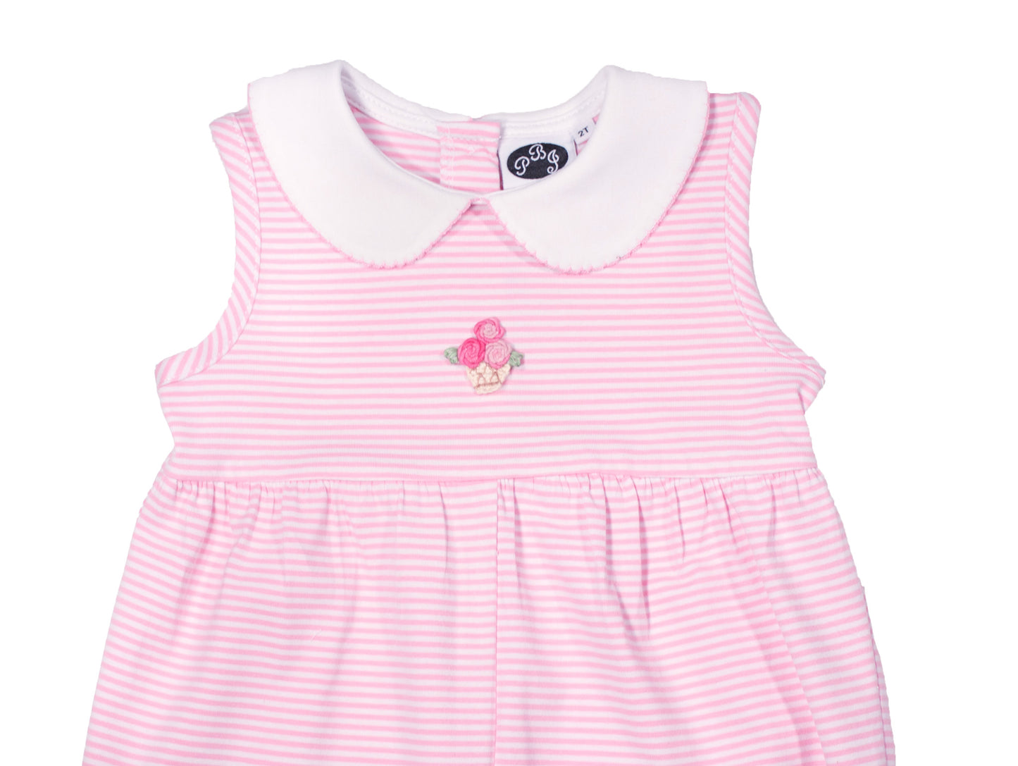 Pink Stripe Sleeveless Clara Bubble