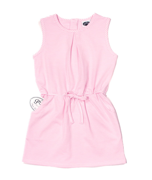 Sleeveless Harper Dress Pink Stripe