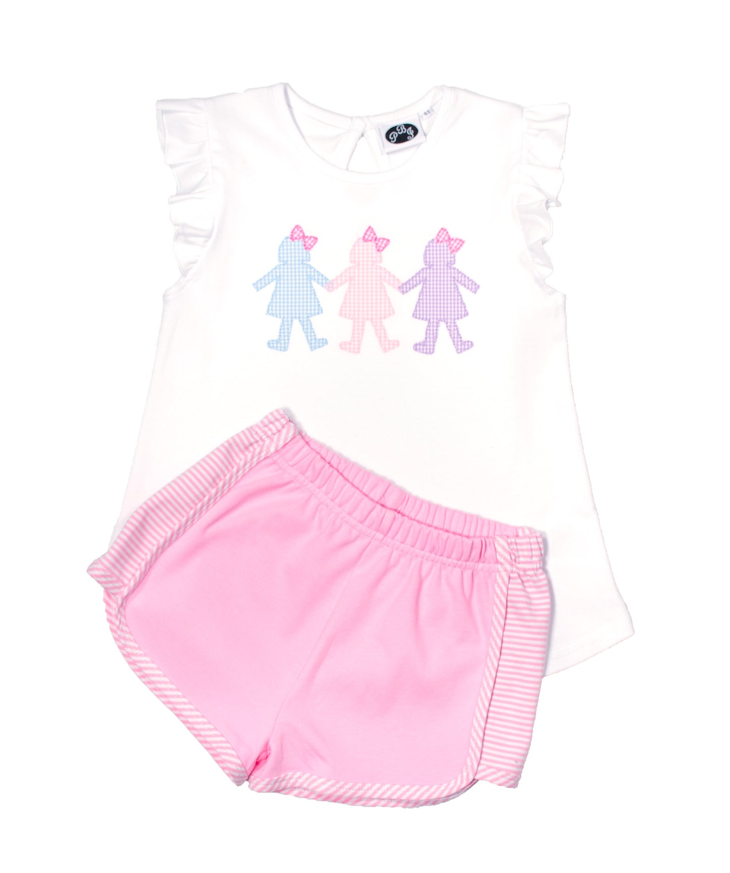 Lexa Shorts Solid Pink w/pink stripe