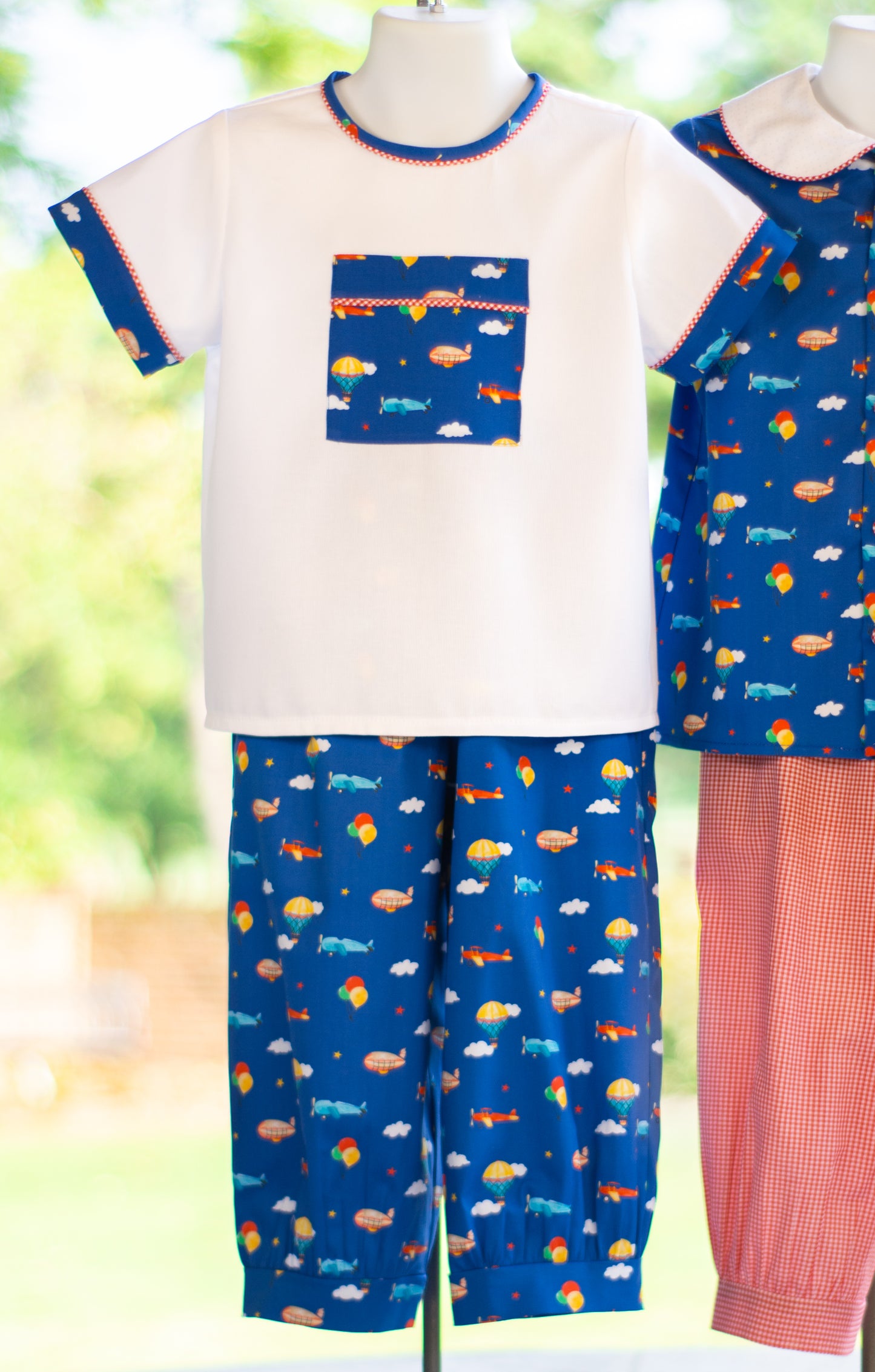White SS Parker top /Airplane pant 3T set