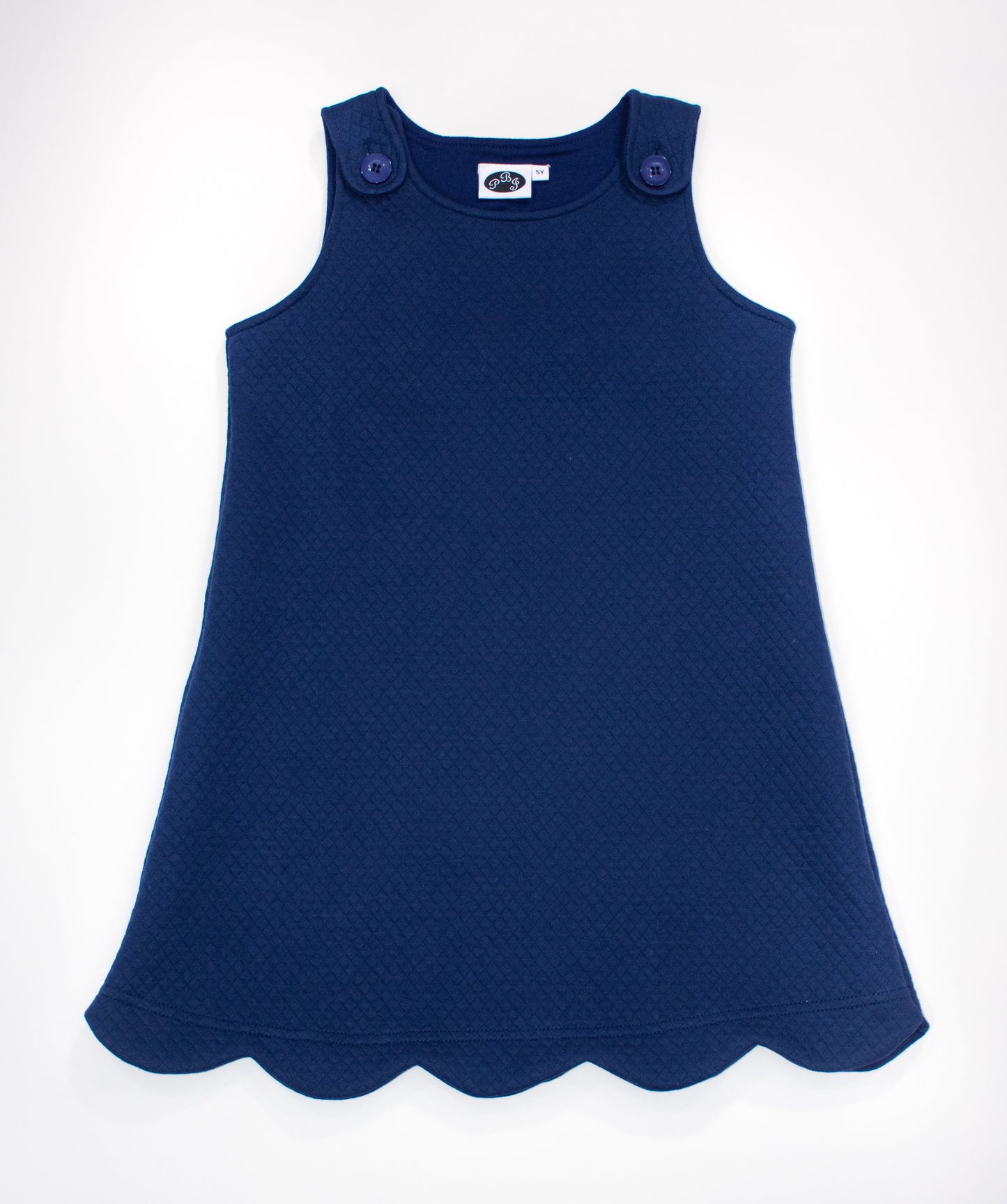 Quilted Navy Scallop Jumper*