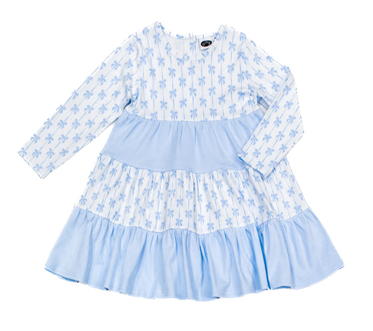 Swirly Dress Blue Bows