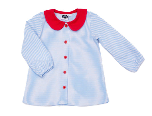 Alex top Blue stripes w/ Red