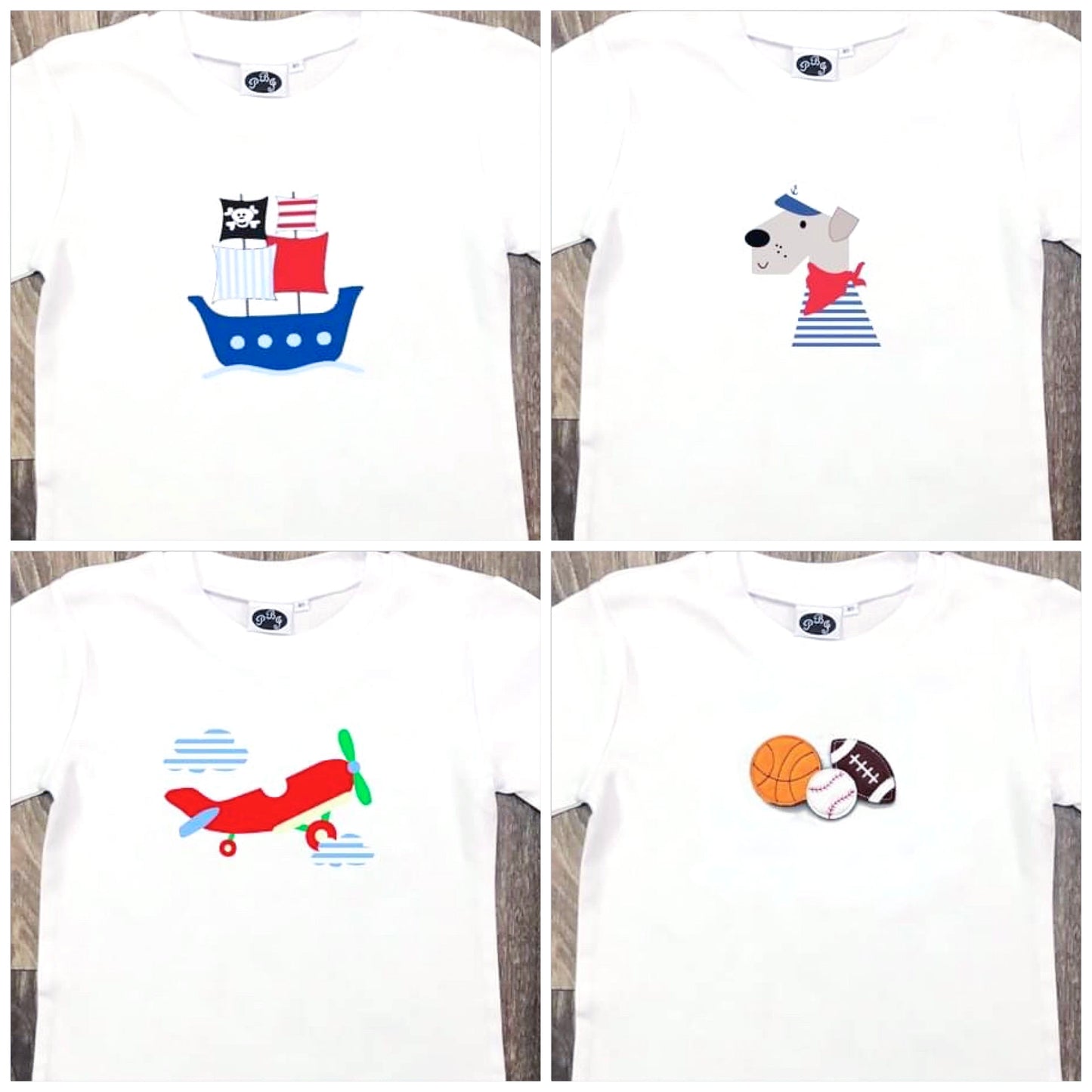 T-shirt w/ applique - White shirt only*