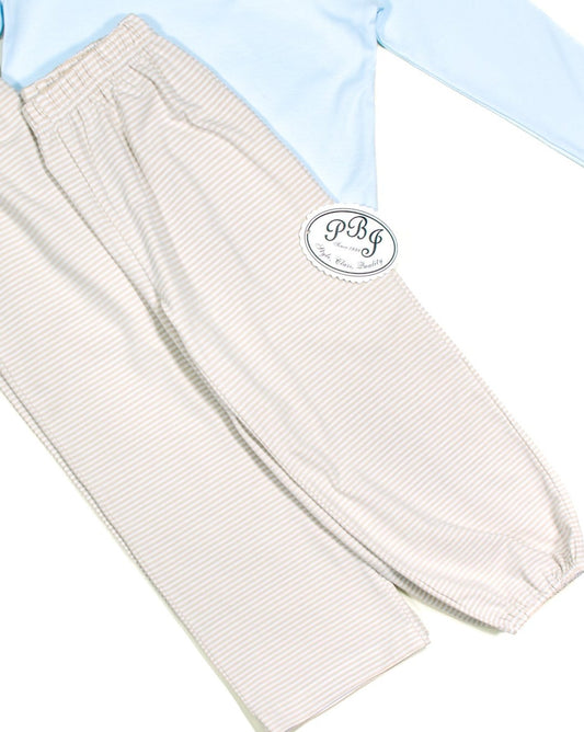 Tan stripes bubble pants