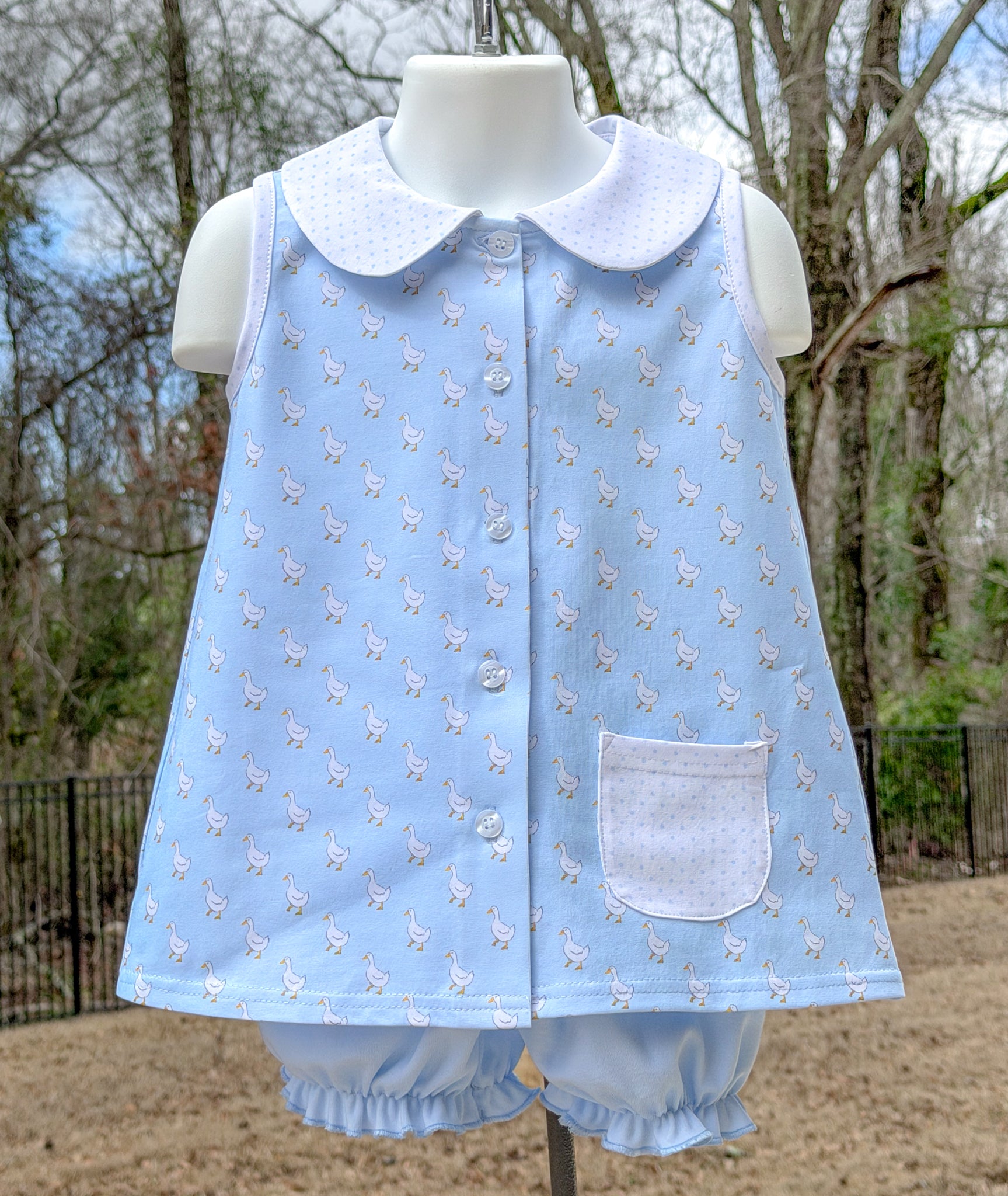 Bitty Blue Blue Ducks Alex top w/ Bitty Blue Pocket – PBJ LLC