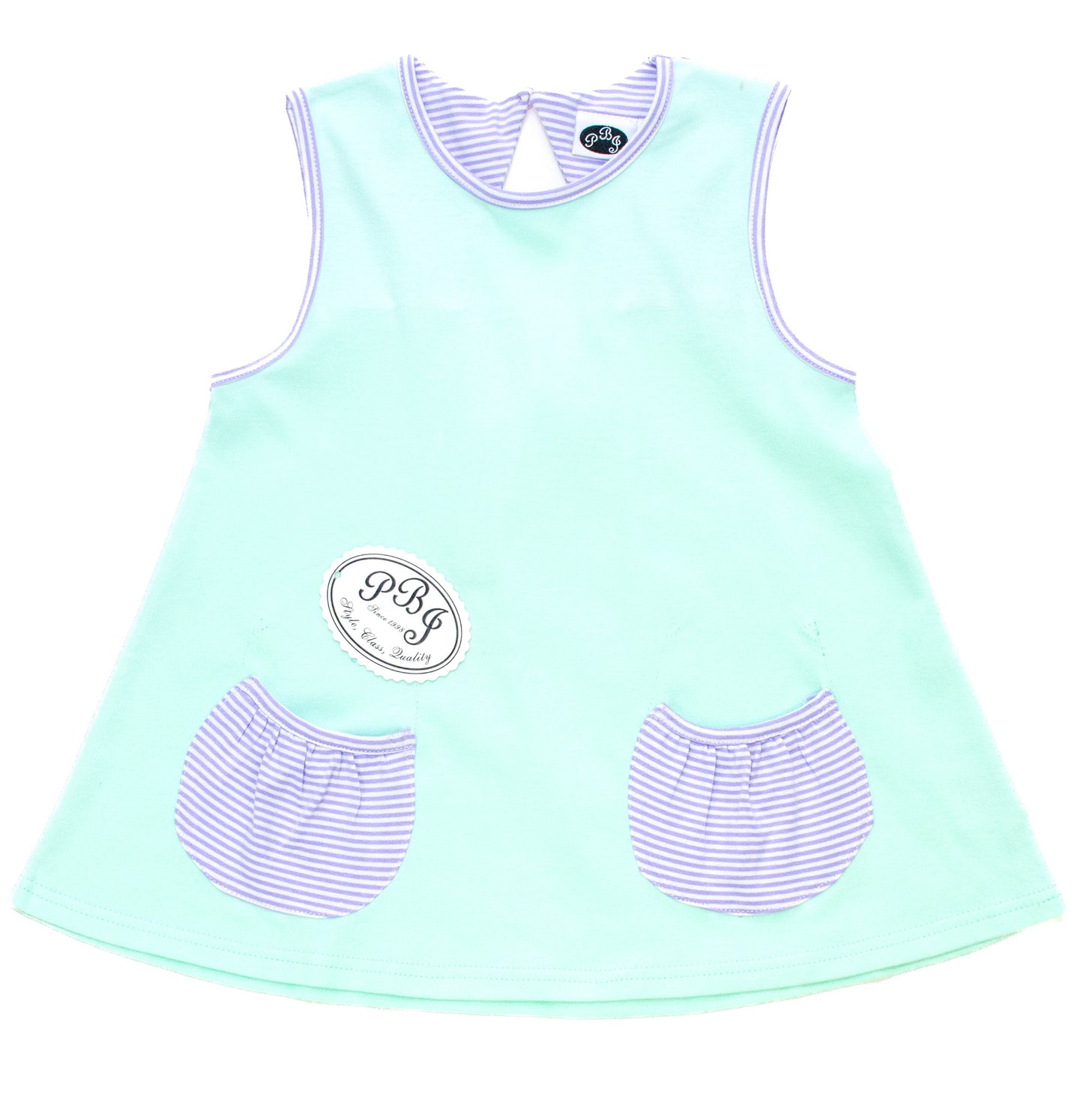 Mint/ Lilac stripes Peppa top