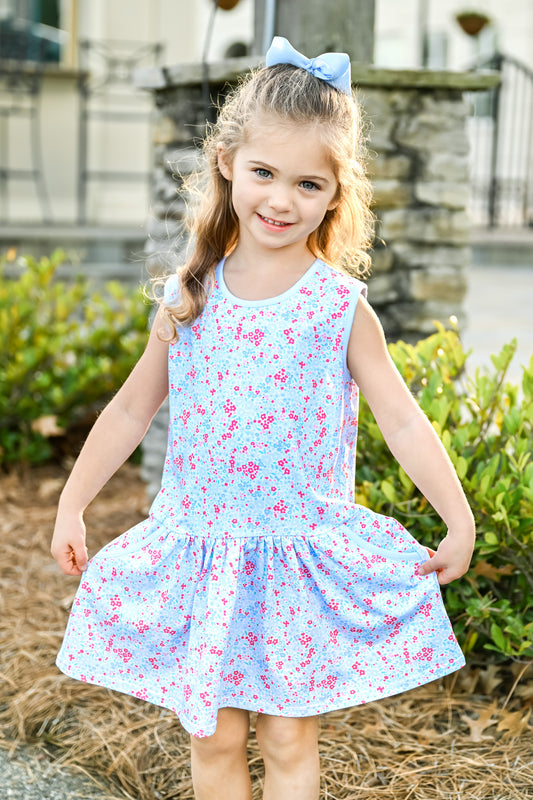 Blue Floral Blair Dress