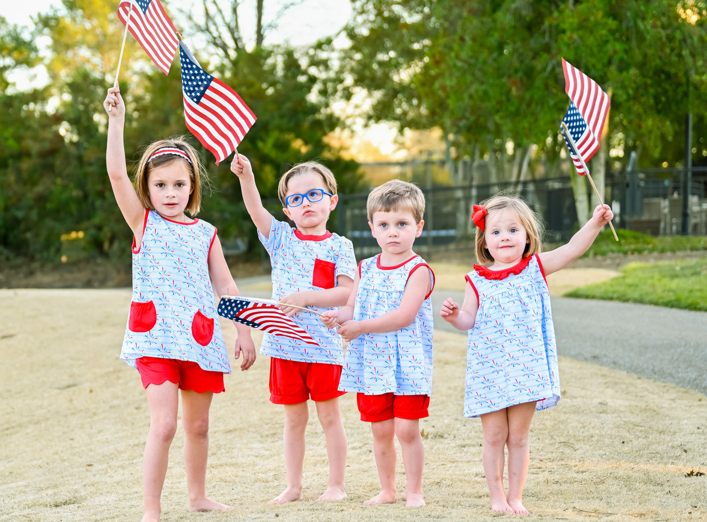 Fireworks Lilly Ruffle Top