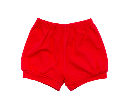 Solid Red Banded Shorts