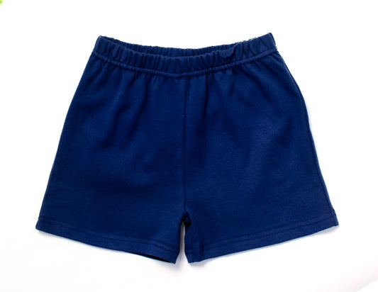 Navy Plain Shorts