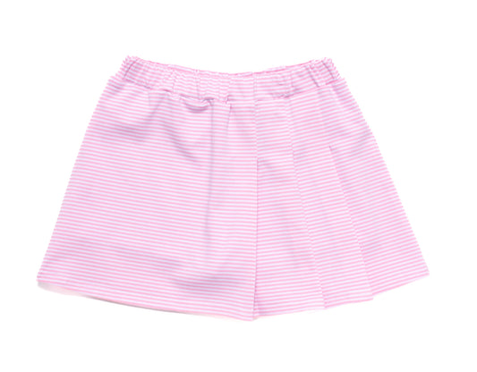 Pink Stripes Pleated Skort