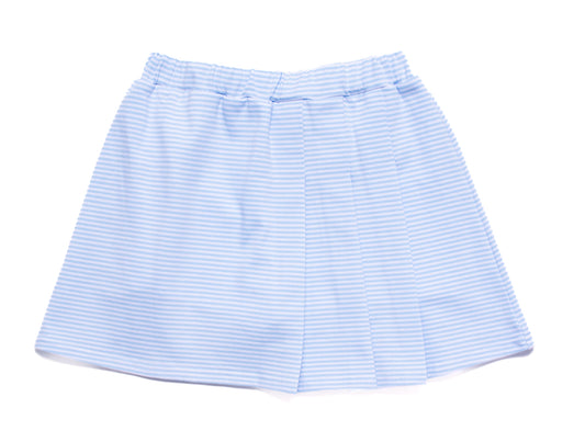 Blue Stripes Pleated Skort