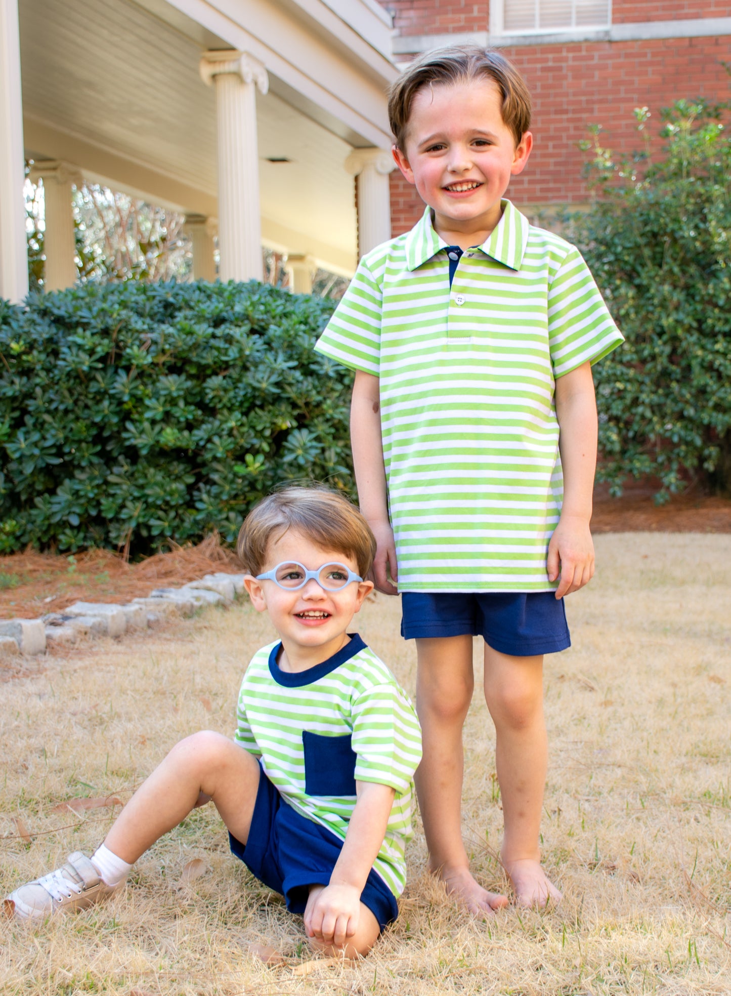 Sorbet Stripes w/ Navy Polo