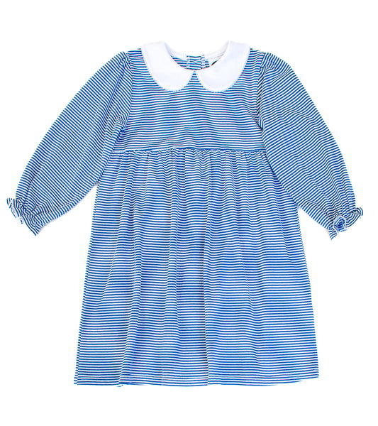 Lizzy Dress LS Navy Stripes
