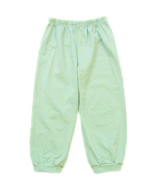 Sage Stripe Banded Pants