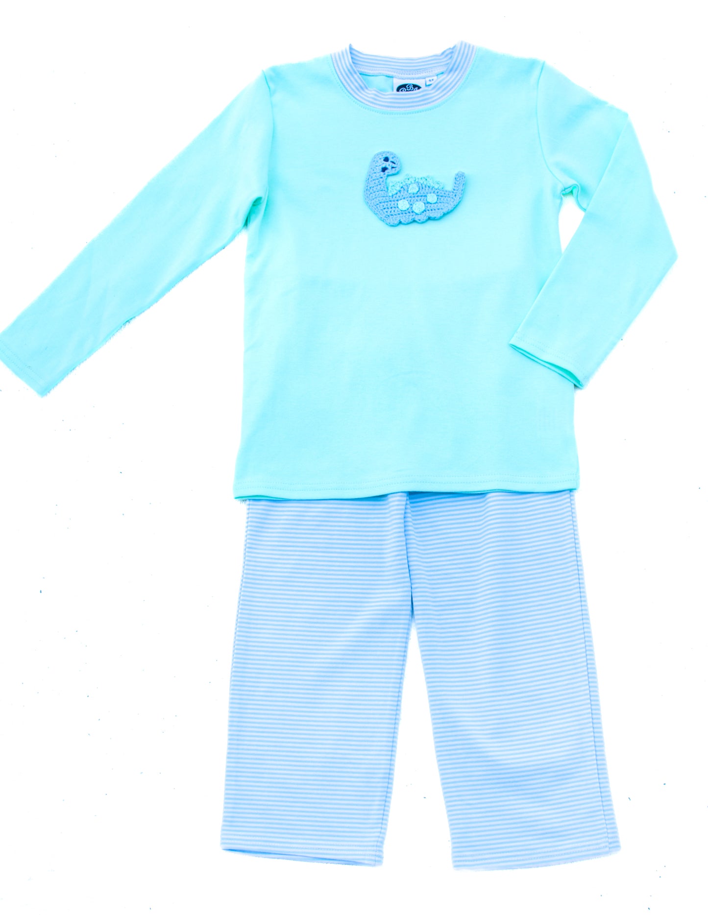 Mint w/ Blue Stripes LS Crewneck - PREORDER