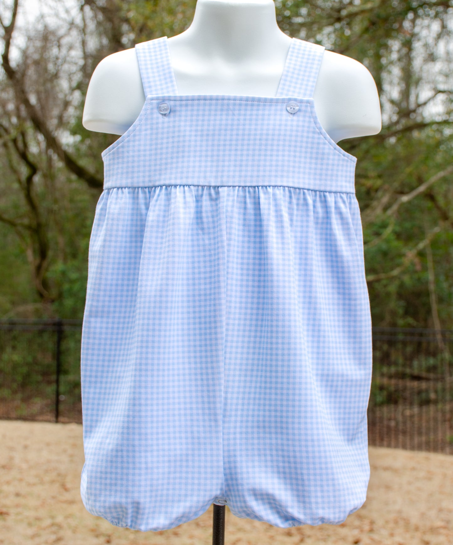 Blue Check Unisex Romper - PRE-SALE