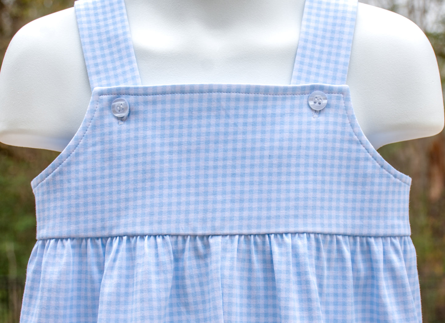 Blue Check Unisex Romper - PRE-SALE