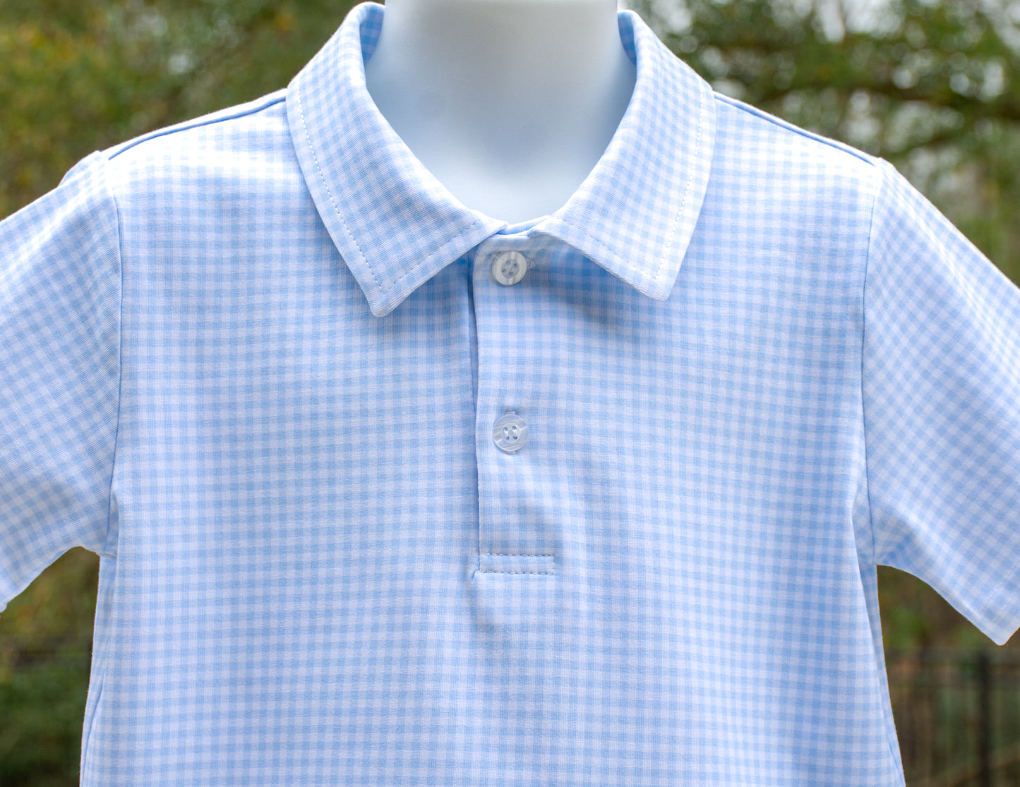 Blue Check Polo - PRE-SALE