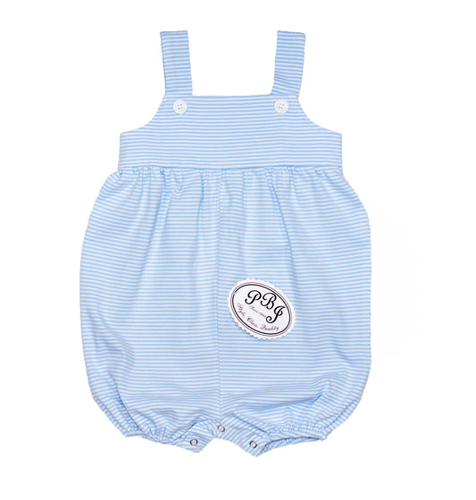 Blue stripes short Romper