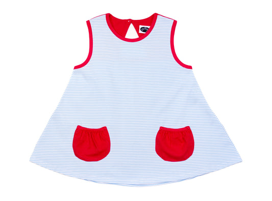 Blue/ Red Peppa tunic top