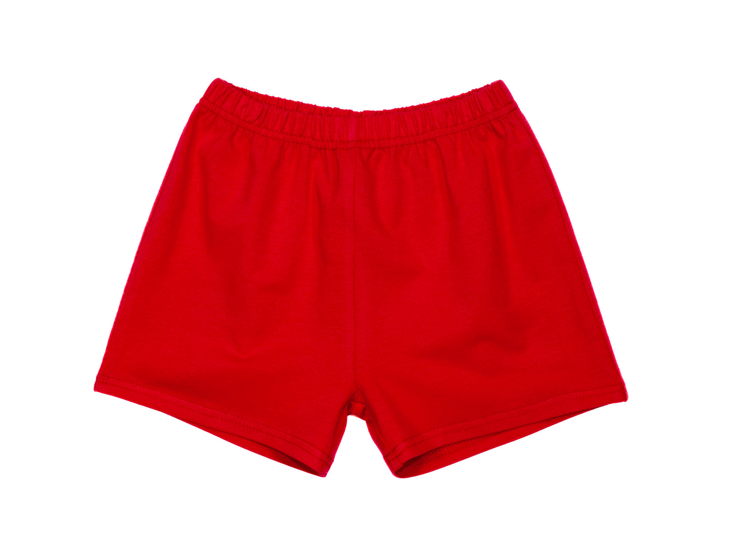Solid Red Plain Shorts