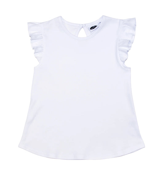 White Flutter Tee