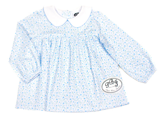 Blue Floral diaper top