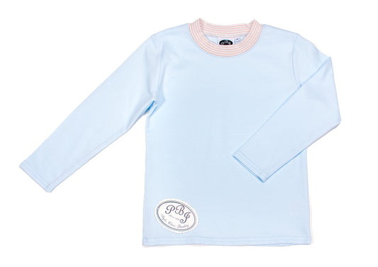 Blue/ Tan stripes crewneck top