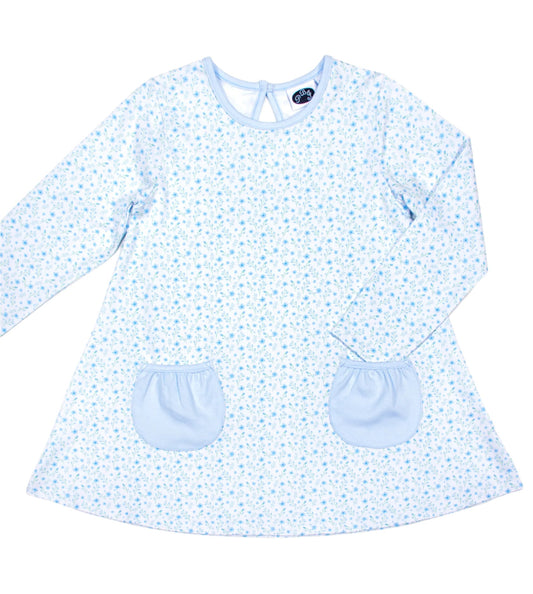 Blue Floral Swing top