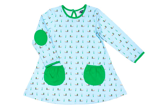 French Terry Mallard duck pocket Dress