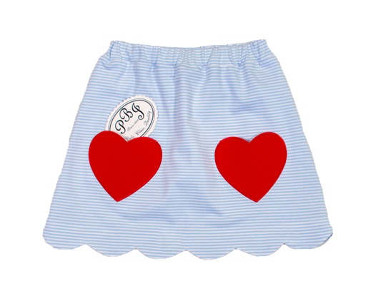 Hearts Scalloped Skort