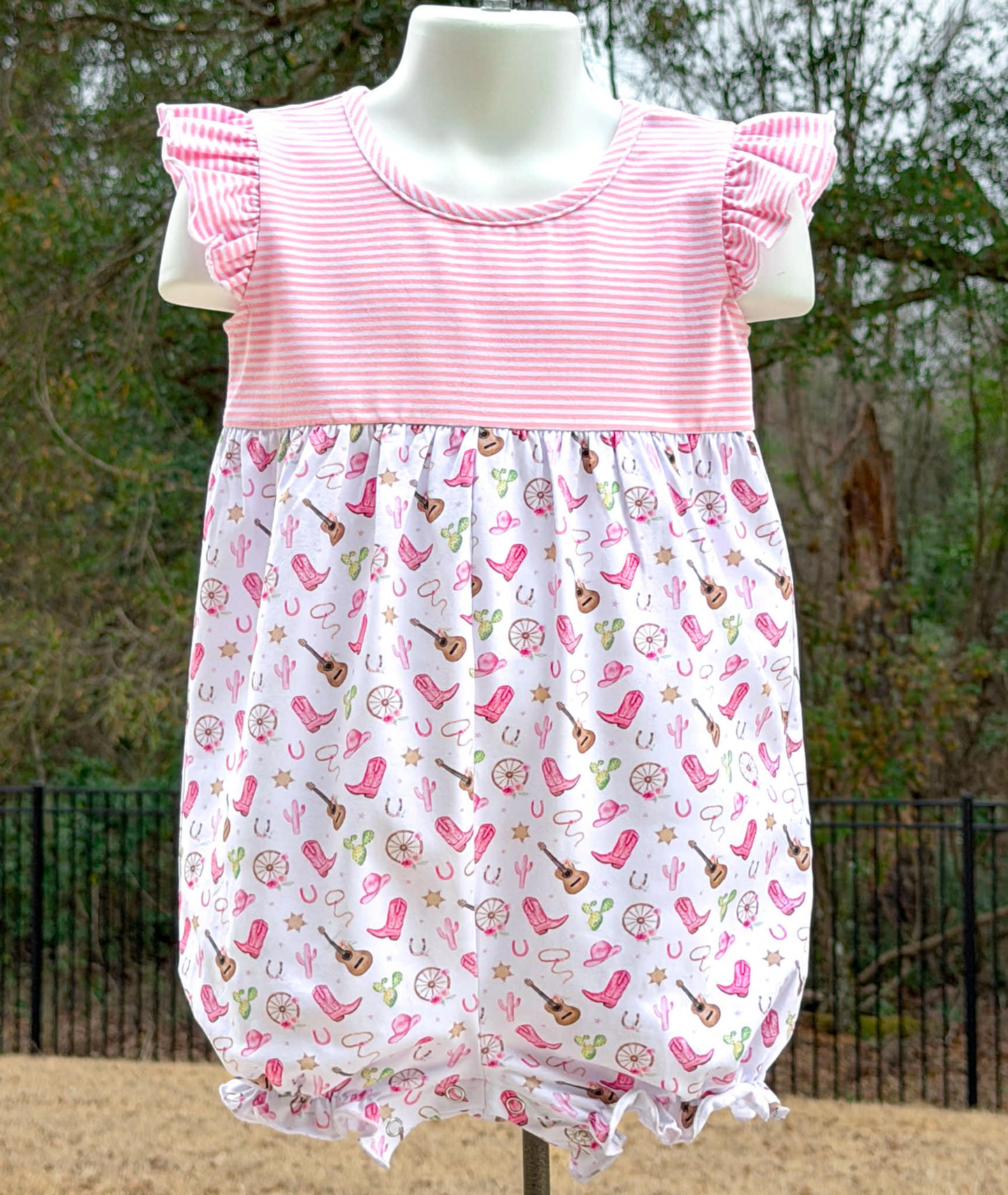 Pink Cowgirl & Stripe Jenny Bubble