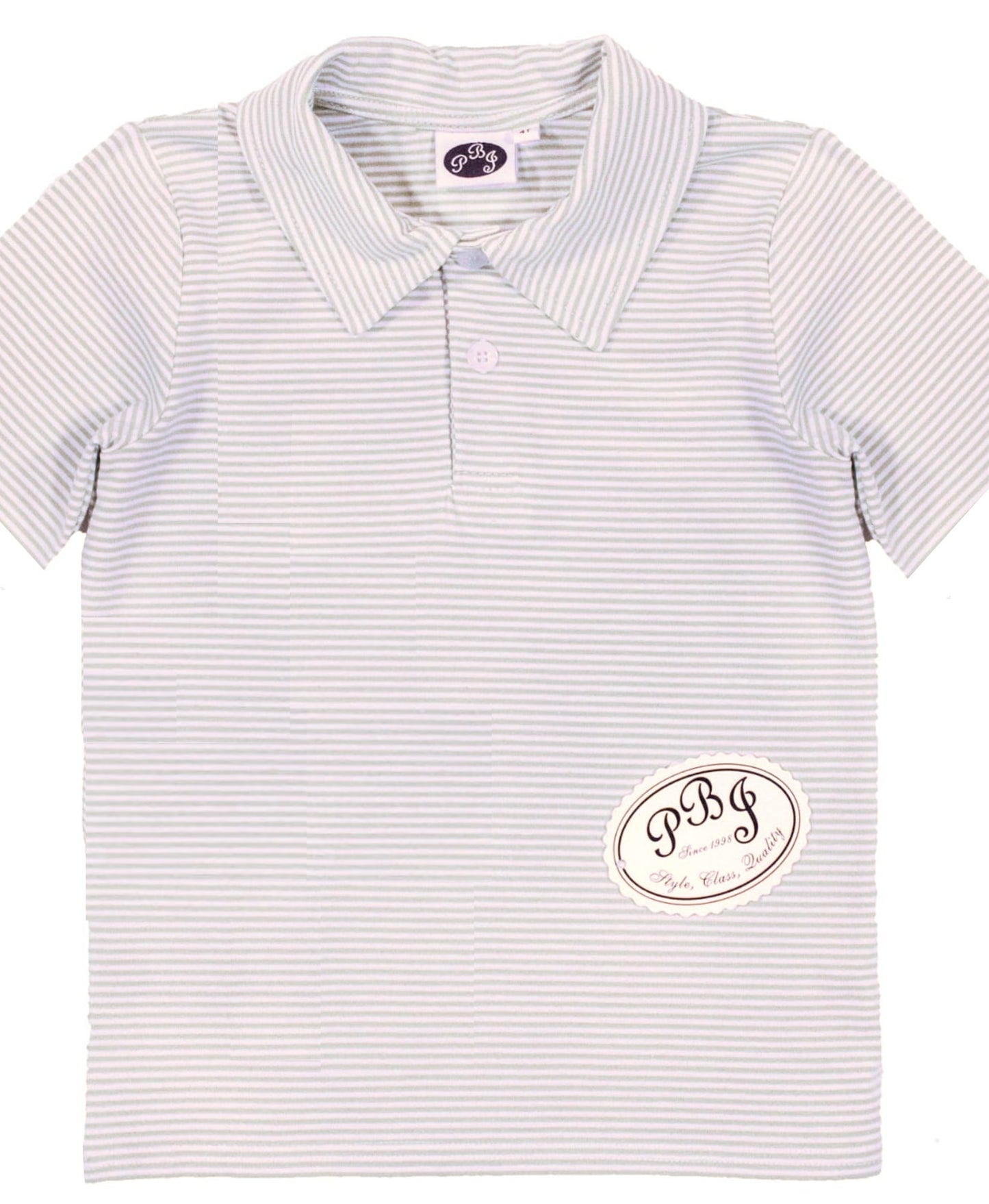 Tan Stripe Polo SS