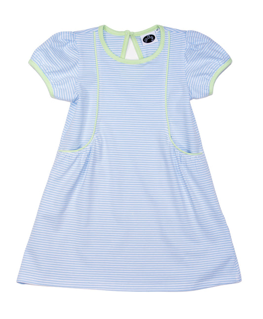 Blue Stripe Mary Jane dress