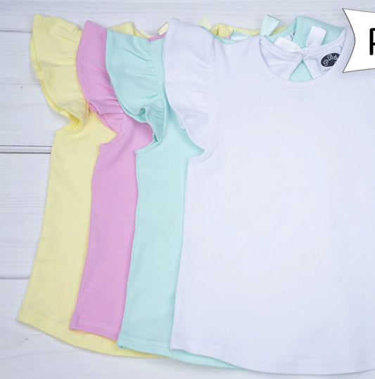 Keyhole back Flutter tee