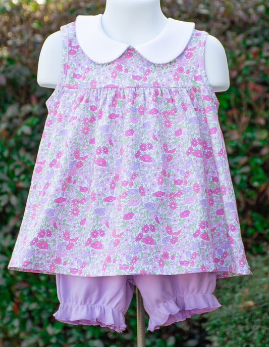 Lilac floral Diaper Top