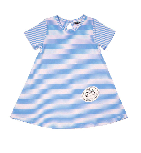 Cobalt Stripe Swing Dress
