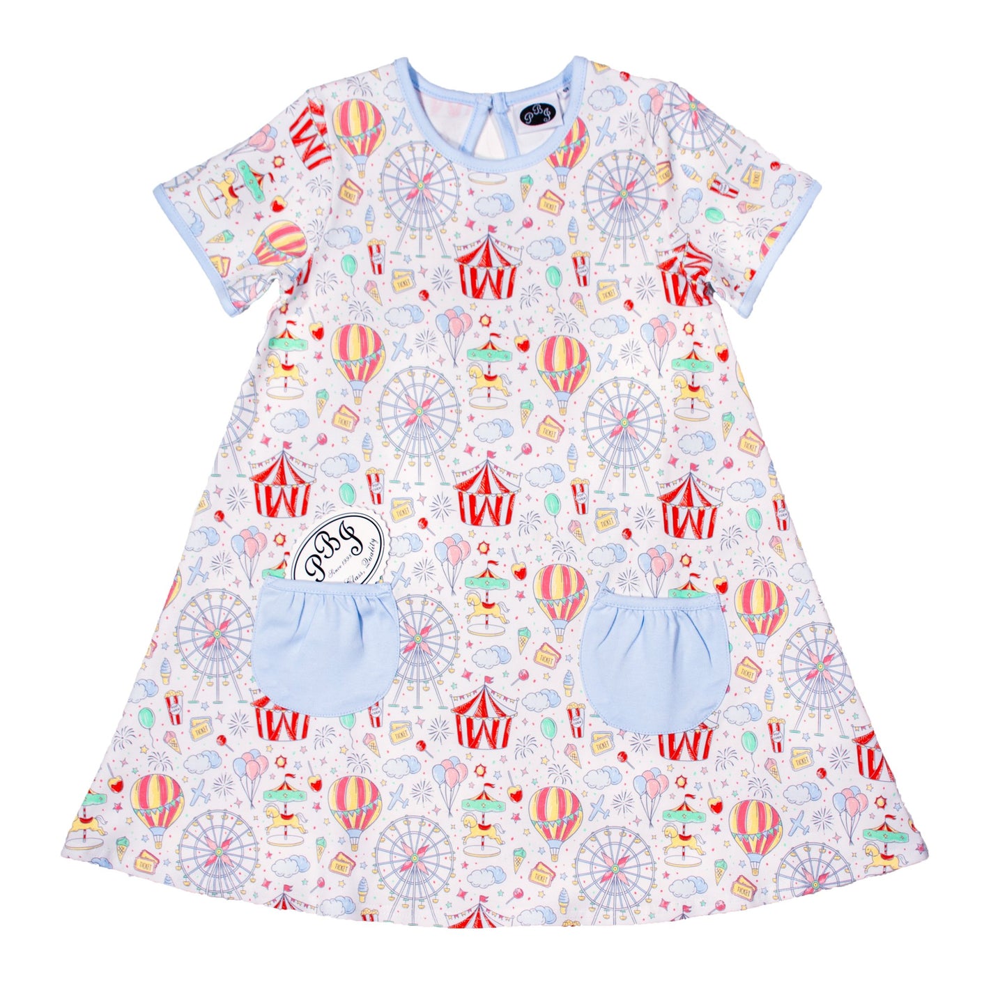 Carnival Print Swing Dress