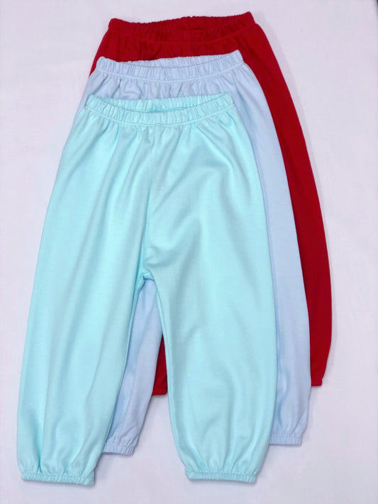 Pima elastic bubble pants/ Red, Blue, Mint*