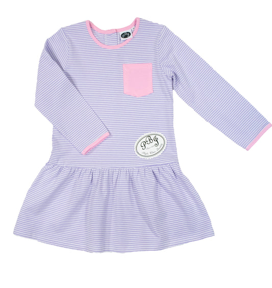 Dropped waist dress Lilac/pink