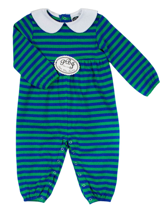 Unisex Royal/Emerald stripes bubble
