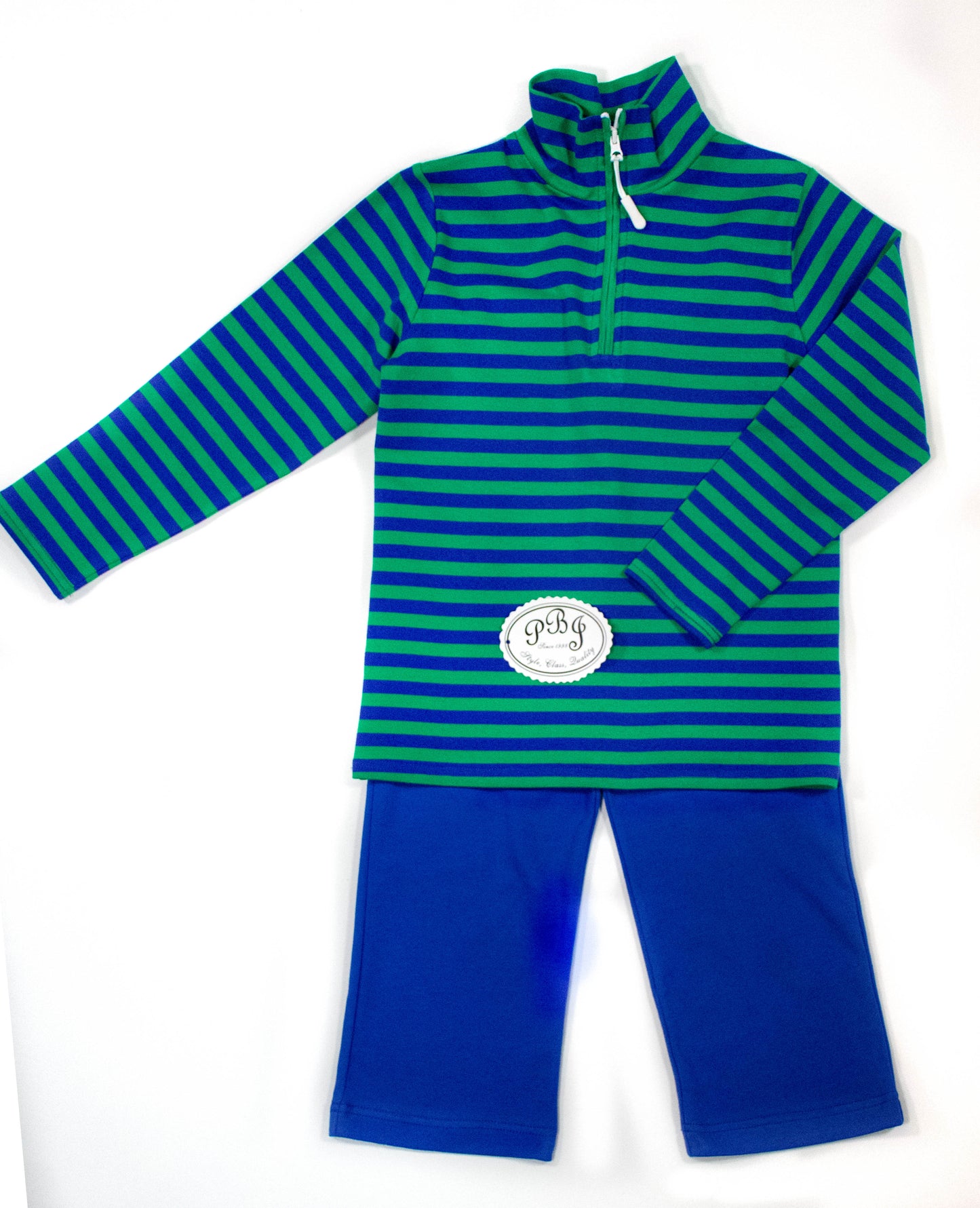 Royal/Emerald 1/4 zipped pullover*