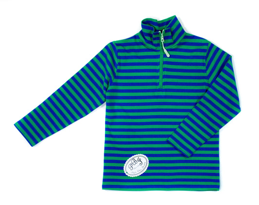 Royal/Emerald 1/4 zipped pullover