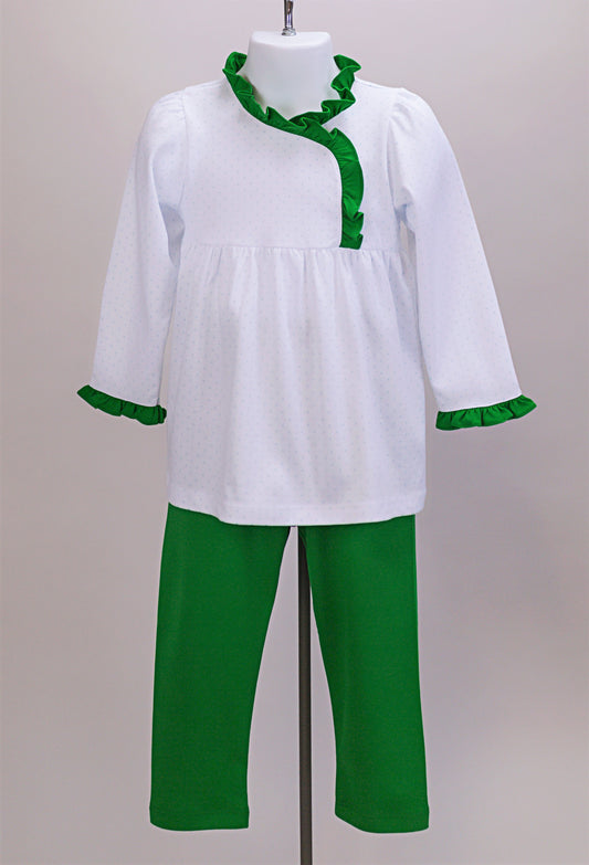 Pima Eloise blue bitty tunic / slim pants