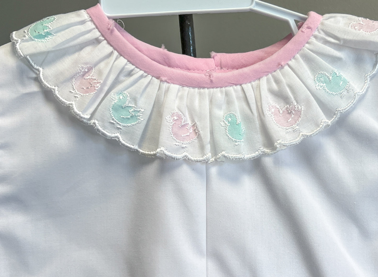 Blouse w/ chick collar + pink bloomers - 18m set