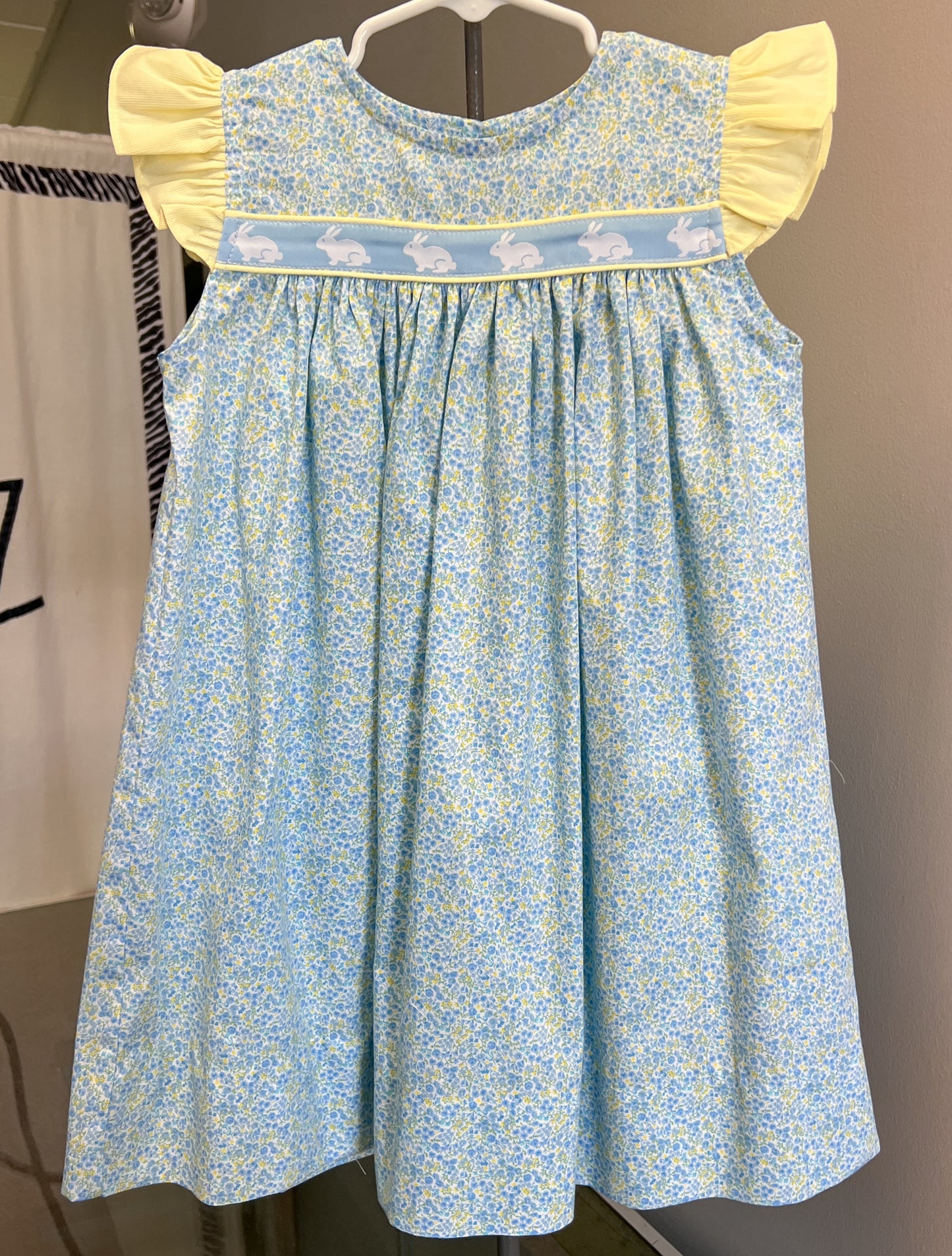 Jenny floral dress w/ bunny ribbon - 3t