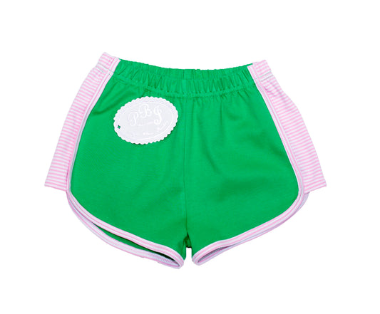 Lexa emerald/pink knit shorts