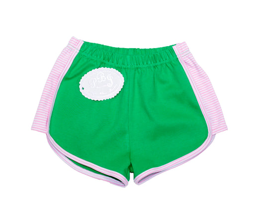 Lexa shorts Emerald/pink stripes